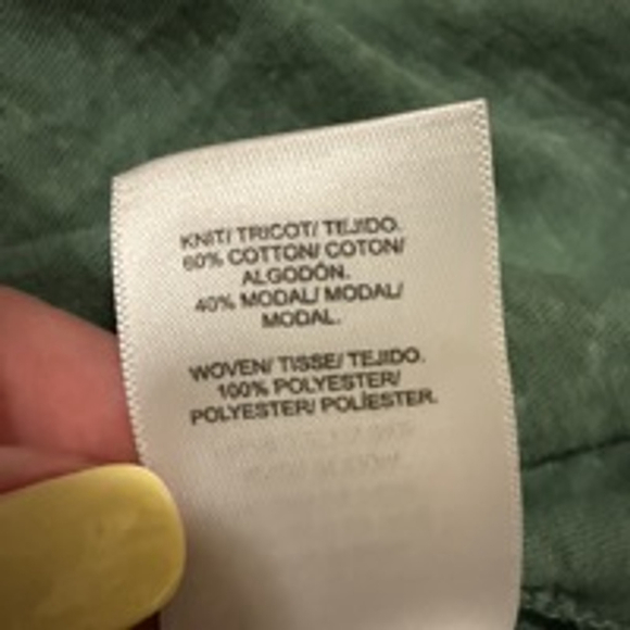 Women's Lucky Brand Green Printed Top Size L - Picture 7 of 7